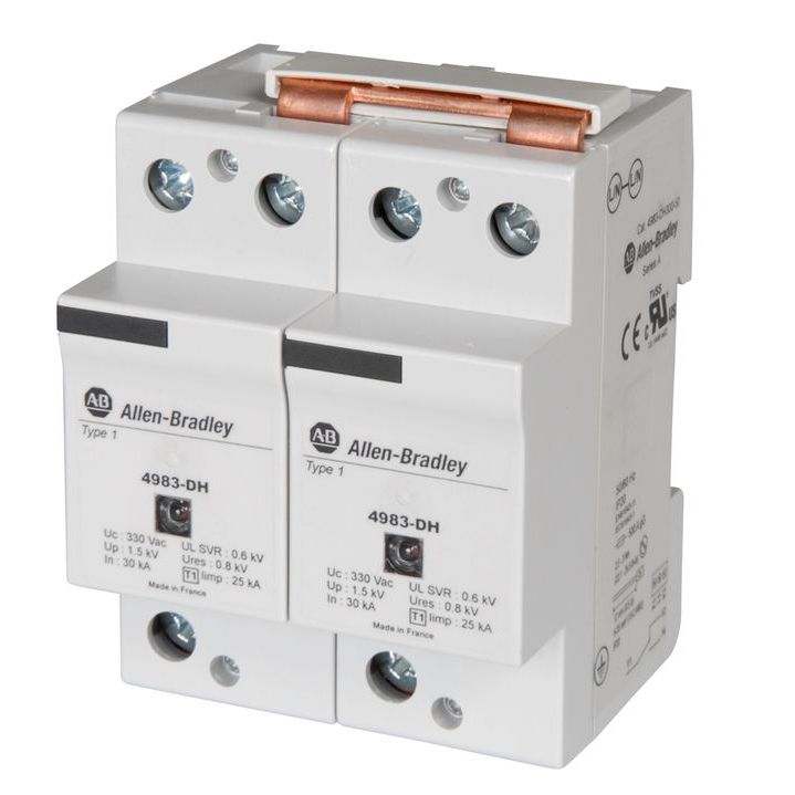 Молниеотвод на DIN-рейке / с варистором / с выбросом газа / переменный ток